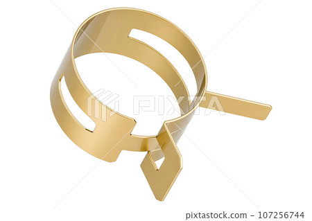Spring Action Hose Clamp, 3D rendering Spring Action Hose Clamp, 3D rendering 107256744