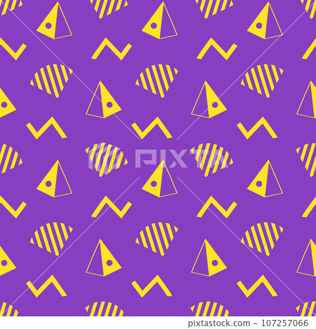 90s Trendy Geometric Memphis Seamless Pattern 90s Trendy Geometric Memphis Seamless Pattern 107257066