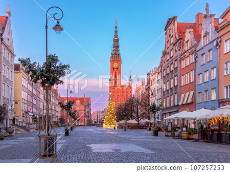 Long Market Street with Town Hall, Gdansk, Poland 107257253