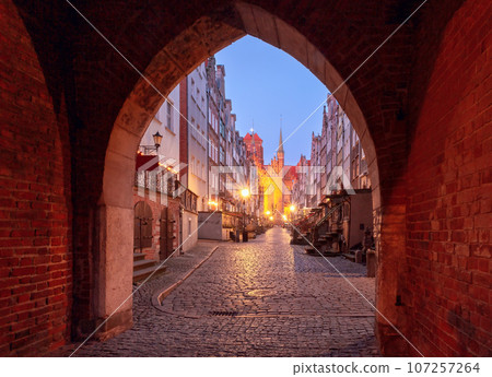 Mariacka street in Gdansk Old Town, Poland 107257264