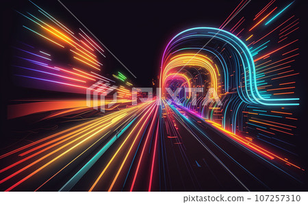 neon light digital art 107257310