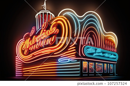 neon light digital art 107257324