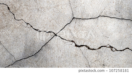 Cracked cement floor texture for background. 107258181