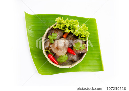 Tapioca balls with pork filling Tapioca balls with pork filling 107259518