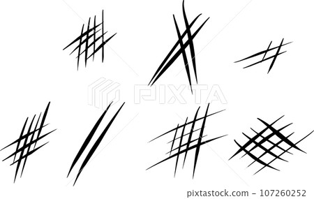 Simple scratch illustration set 107260252