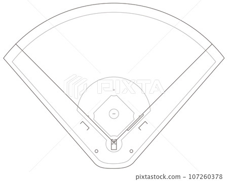 壘球場_線條藝術 壘球場_線條藝術 107260378