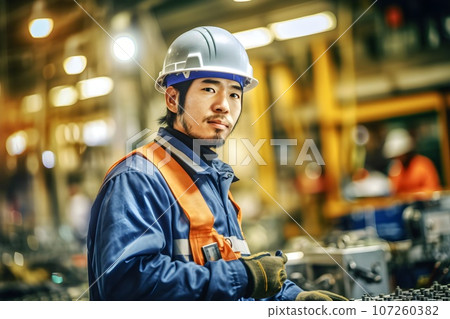 Man working in a factory 3 AI generated image Man working in a factory 3 AI generated image 107260382