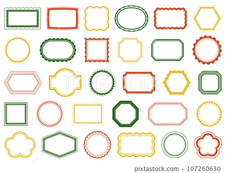 Decorative frame set, frame, heading, title, decorative border, treatment, copy space, material Decorative frame set, frame, heading, title, decorative border, treatment, copy space, material 107260630