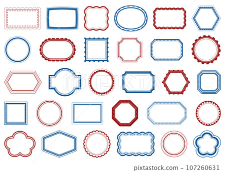 Decorative frame set, frame, heading, title, decorative border, treatment, copy space, material 107260631