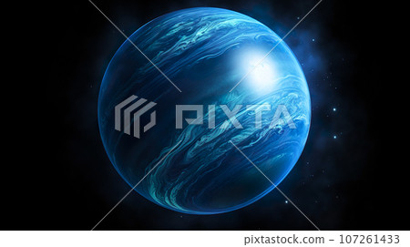 美麗閃亮的藍色星球“AI生成圖像” 107261433