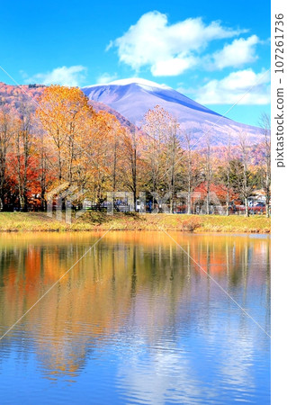 矢崎公園和淺間山的秋葉 矢崎公園和淺間山的秋葉 107261736