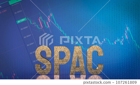 The gold spac on chart for business concept 3d rendering 107261809