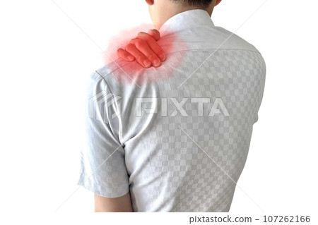 A man with stiff shoulders/shoulder pain A man with stiff shoulders/shoulder pain 107262166