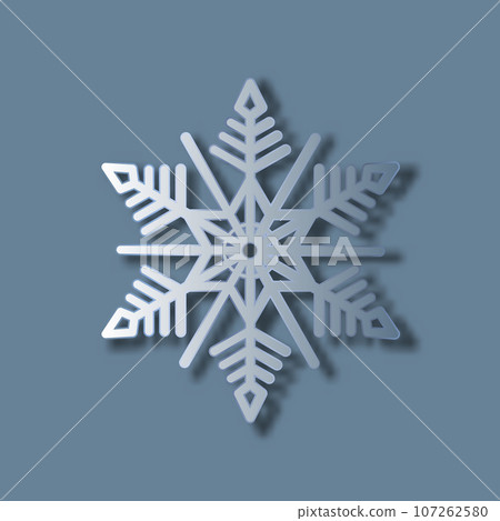 Blue snowflake on a dark background for winter design. Blue snowflake on a dark background for winter design. 107262580