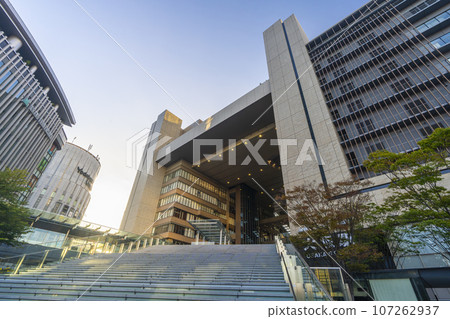 Silent JR Osaka Station north exit early summer morning 107262937