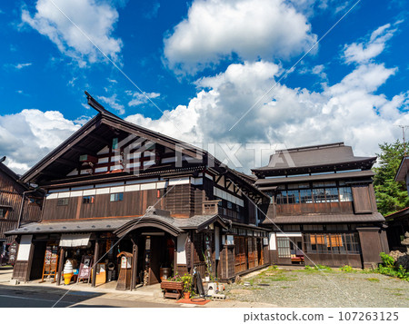 秋田縣益田町盛夏遊覽充滿旅行氣息的古街景 107263125