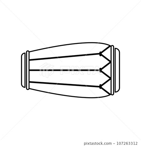 Kendang icon, traditional Indonesian musical instrument Kendang icon, traditional Indonesian musical instrument 107263312