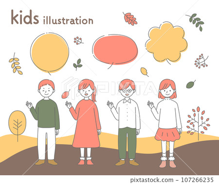 autumn children illustration 107266235