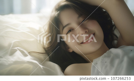 Portrait of a young woman (AI generated image) 107266253