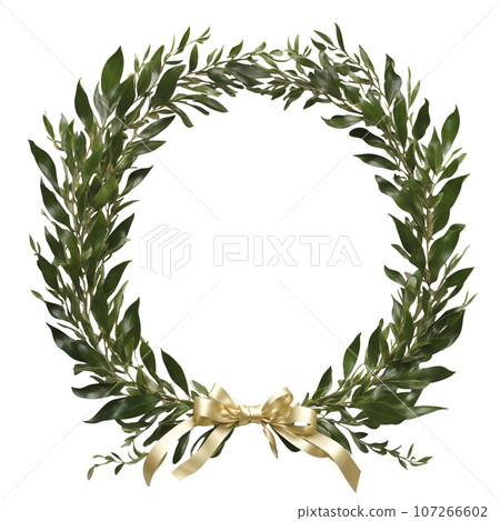 Laurel frame illustration Laurel frame illustration 107266602