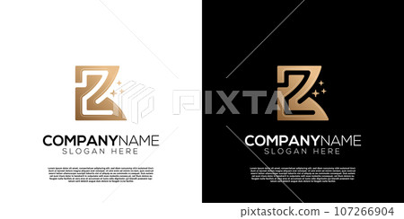 Vector golden Z letter logo. Creative logo inspiration Vector golden Z letter logo. Creative logo inspiration 107266904