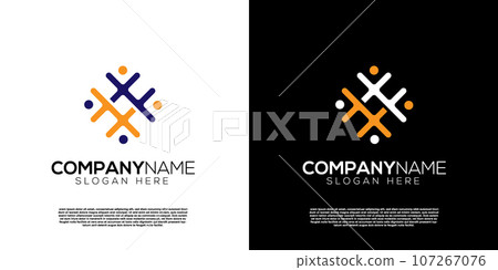 Vector people community logo template 107267076