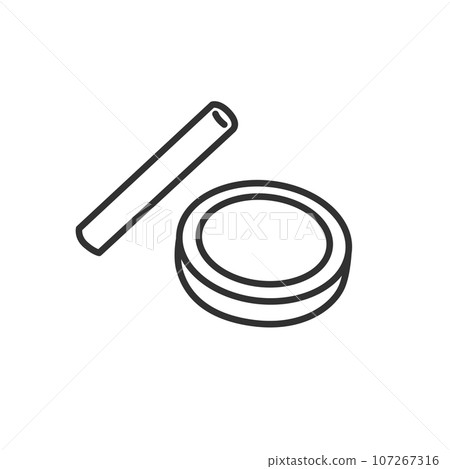 Image illustration of seal and red ink 107267316