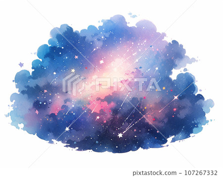 七彩雲朵和星星 七彩雲朵和星星 107267332
