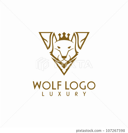 luxury wolf or wolf logo design concept 107267398