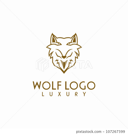 luxury wolf or wolf logo design concept 107267399