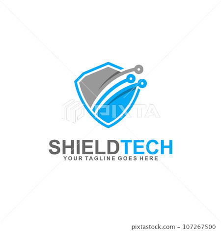 Shield or Technology logo design concept 107267500