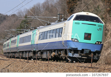 北陸本線 Tsubata-Kurikara JR East 485 系列 R25 編隊（新潟）北越 107267697