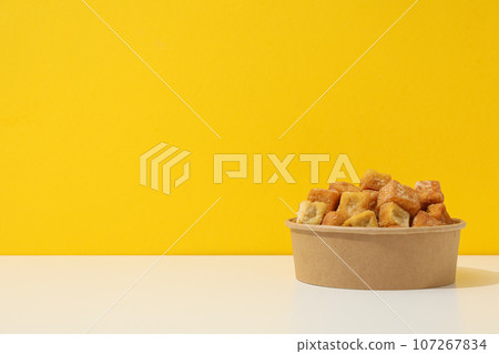 Fried tofu, tasty and delicious fried food 107267834