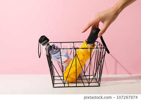 The main attribute in rainy weather - umbrella 107267874