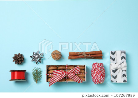 Delicious, Dutch Pepernoten Christmas cookies with decorations 107267989