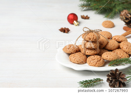 Delicious, Dutch Pepernoten Christmas cookies with cones Delicious, Dutch Pepernoten Christmas cookies with cones 107267993