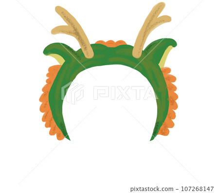 A dragon headgear that can be placed on a photo A dragon headgear that can be placed on a photo 107268147