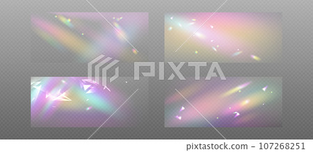 Prism rainbow light with flare effect background Prism rainbow light with flare effect background 107268251