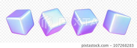 3d holographic cube shape abstract vector graphic 3d holographic cube shape abstract vector graphic 107268283