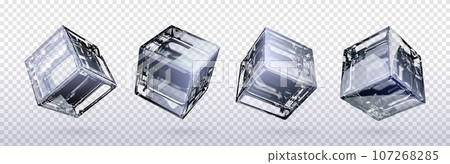 3d glass cube box isolated transparent vector 3d glass cube box isolated transparent vector 107268285