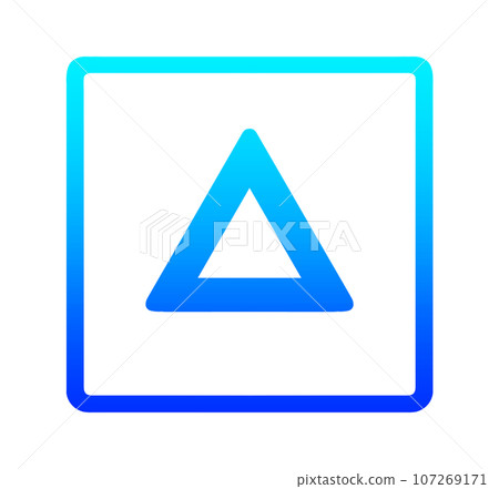 blue gradient triangle mark blue gradient triangle mark 107269171