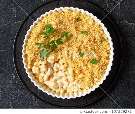 baked mac and cheese topped with panko baked mac and cheese topped with panko 107269271