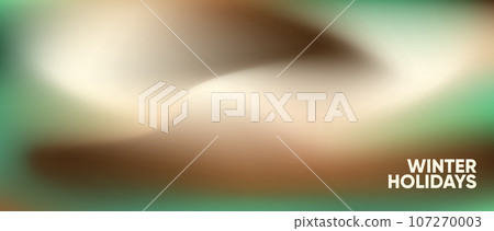 Green Christmas and New Year Banner Background. Dynamic Mesh Gradient Wave Background. Modern Vector Design. 107270003