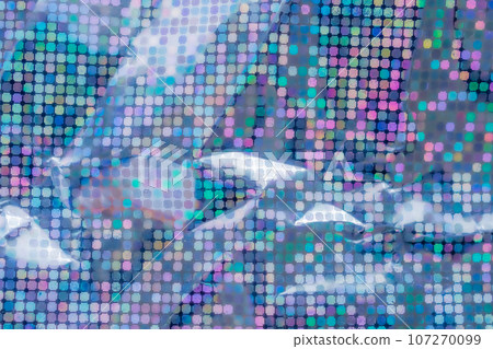 Holographic rainbow foil iridescent texture abstract hologram background 107270099