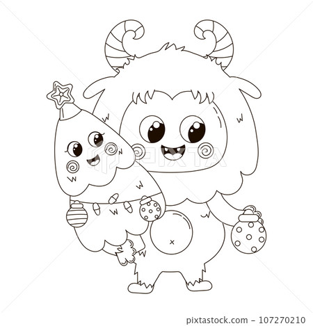 Cute Christmas Coloring Book : Cute Christmas Coloring Pages for