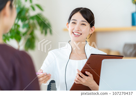 Esthetician young woman Esthetician young woman 107270437
