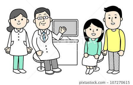 People illustration medical patient and doctor 107270615