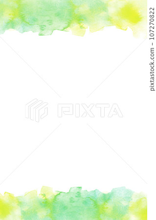Green watercolor frame background material 107270822