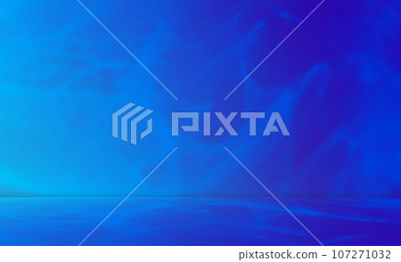 Blue Background Technology Summer Light White Color Shadow Floor Studio Room Wall Pastel Two Tone Neon Abstract Dark Smoke Black Effect Glow Spotlight Gradient Table Backdrop Product Cosmetic Podium. 107271032