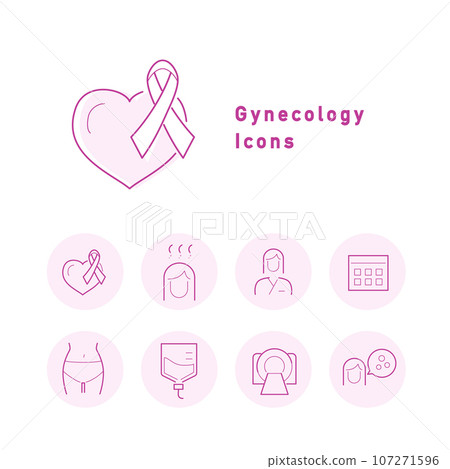婦科和婦女健康狀況不佳顏色圖示集 婦科和婦女健康狀況不佳顏色圖示集 107271596